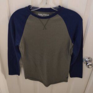 Boys 10-12 Nautica waffle knit shirt - Ships fast!